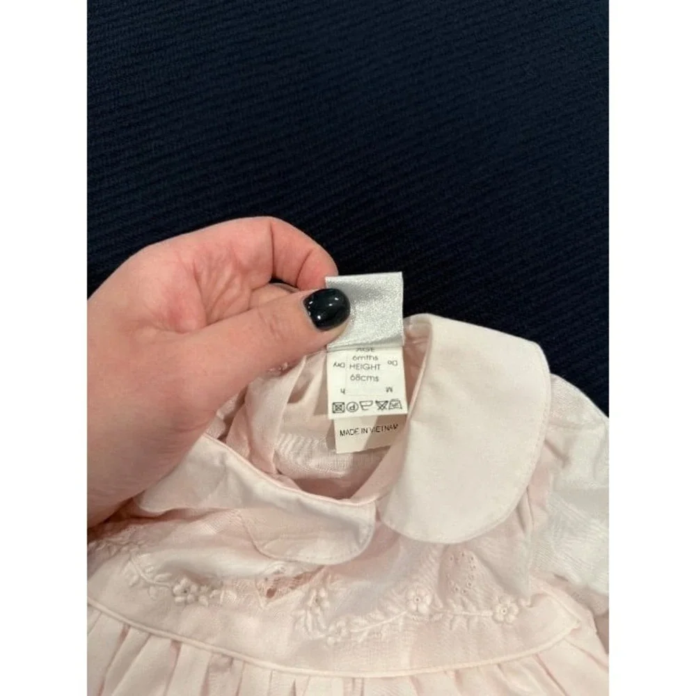 Sarah Louise England 6m Dress Pink GUC/ flaw